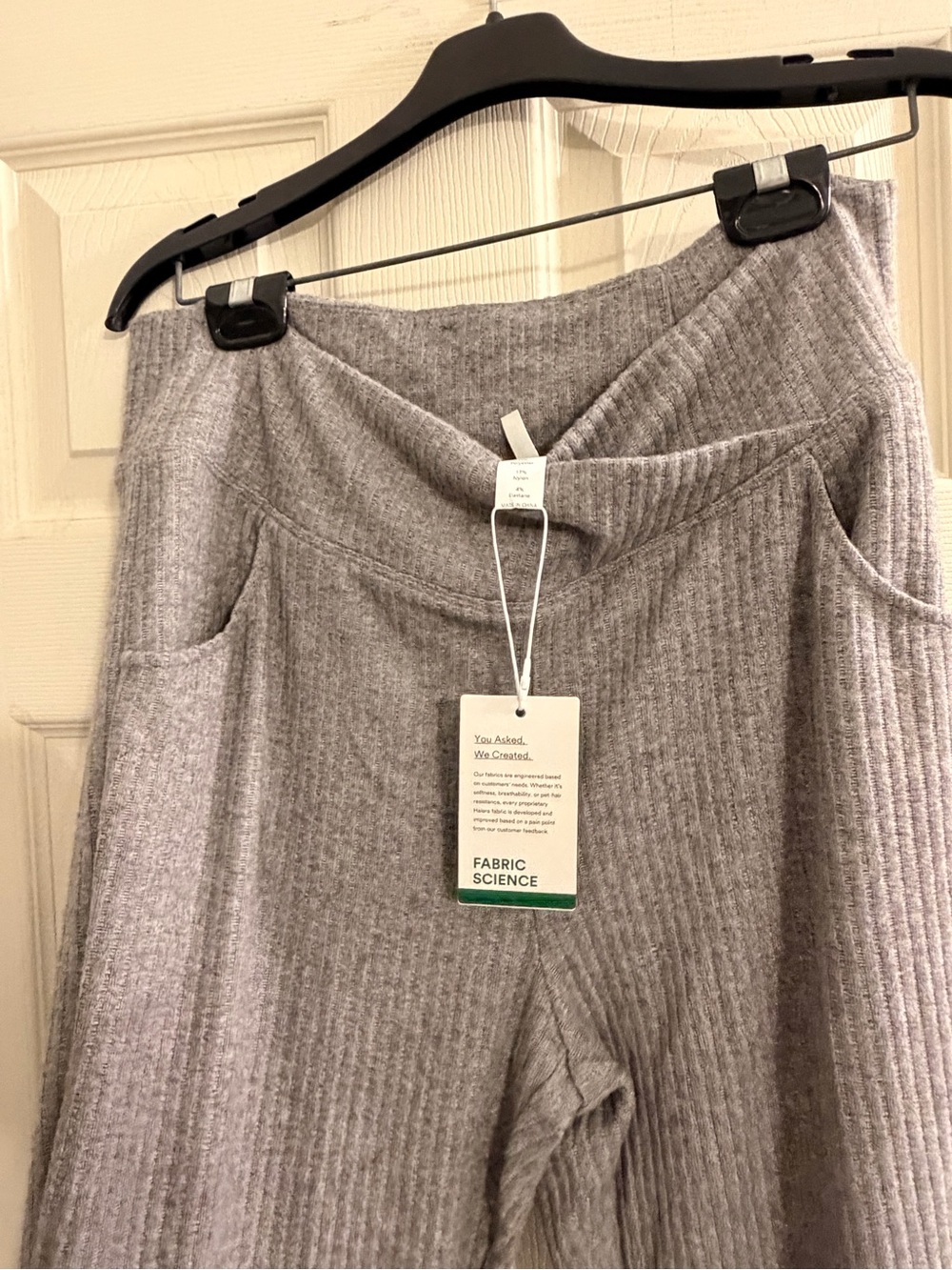 HALARA XL Ribbed Knit Leggings in Light Gray - Picture 5 of 7